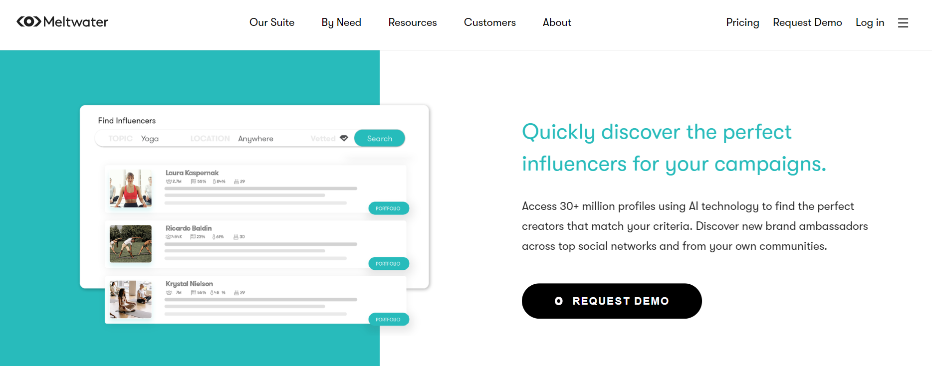 صفحة Meltwater الرئيسية