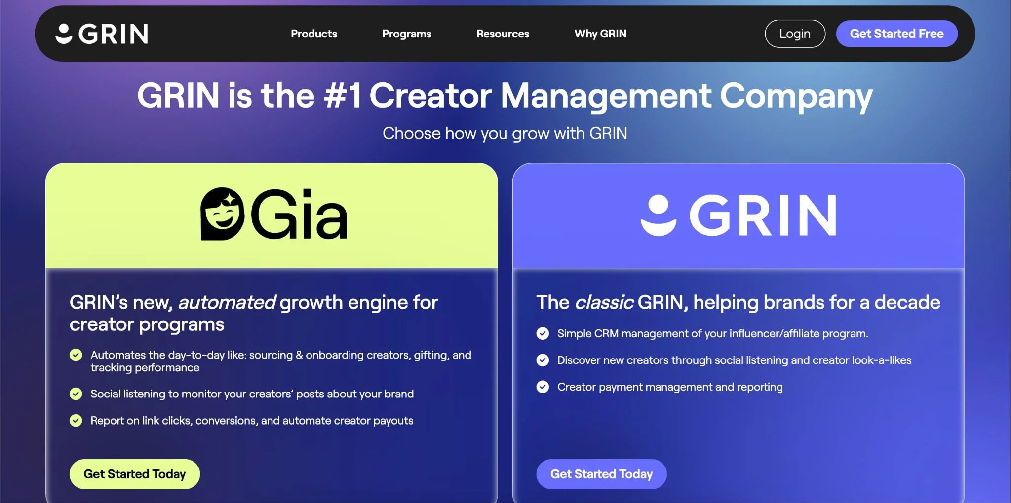 Grin Influencer Discovery Platform