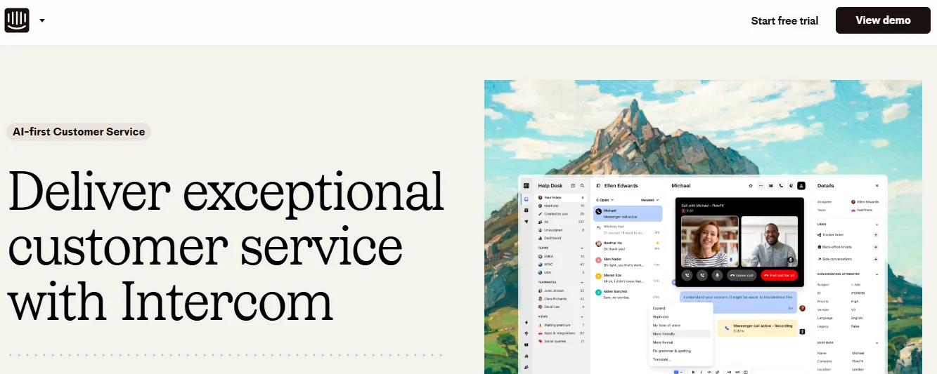 Descripción general de Intercom - Herramientas de atención al cliente - Alternativas