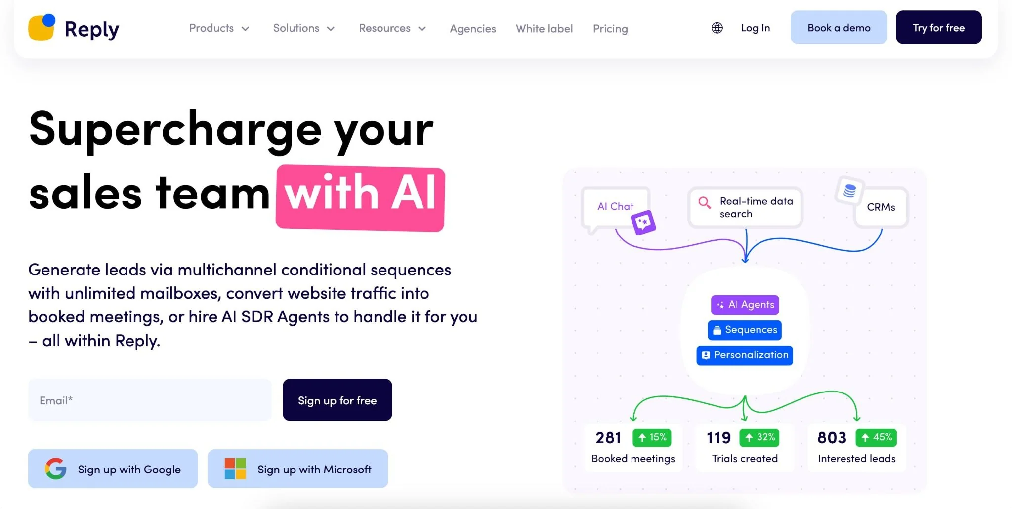 Herramienta de email frío Reply.io
