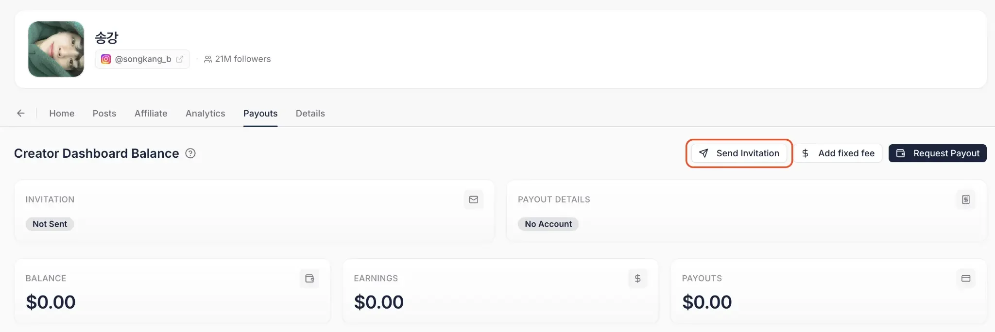 Influencer Hero Add Fixed Fee