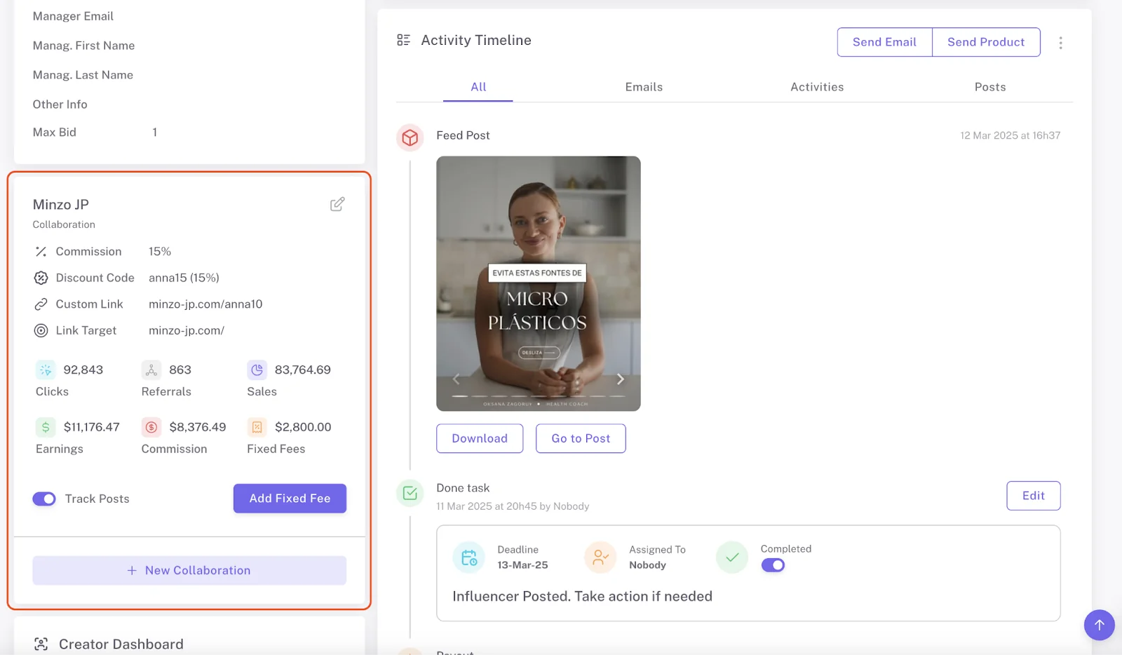 Influencer Hero Affiliate Tracking Setup