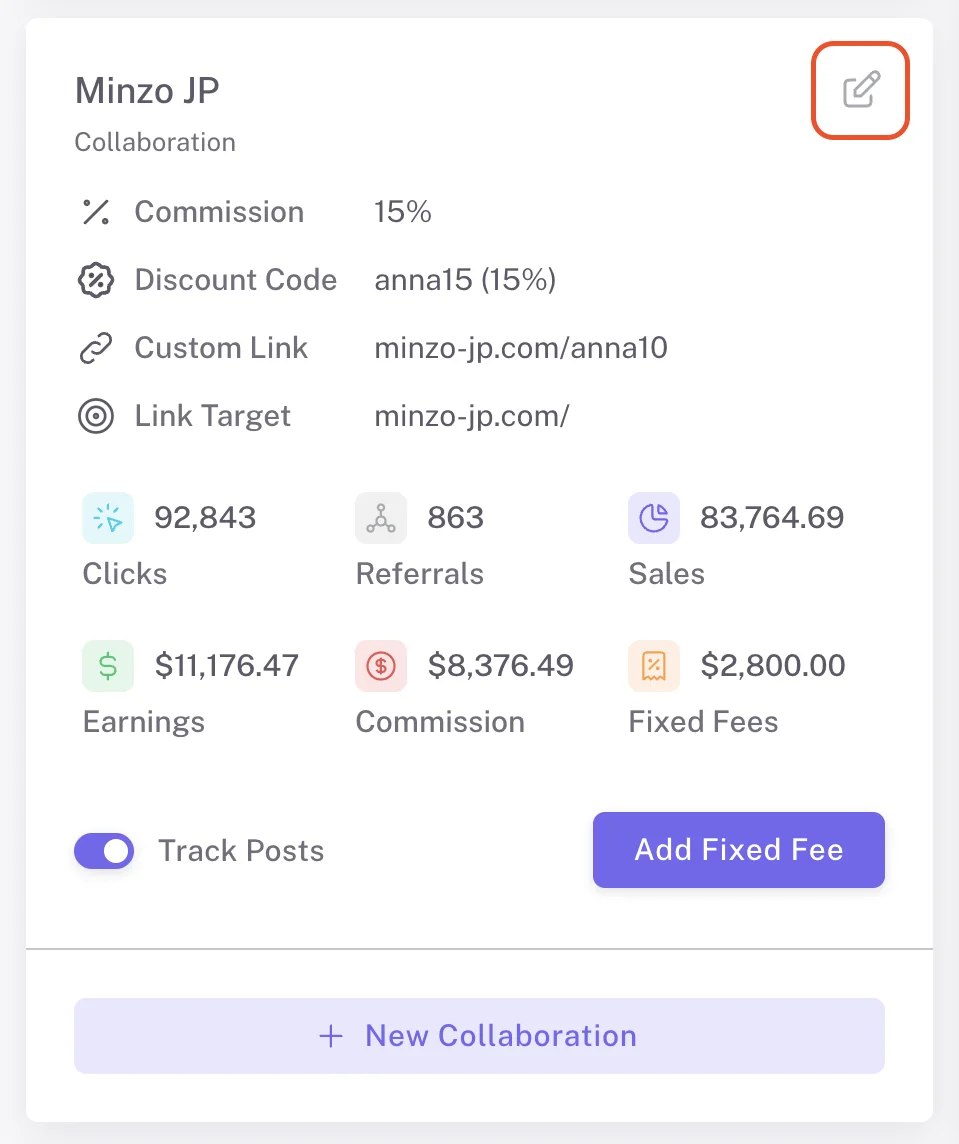 Influencer Hero Affiliate Collaboration Section
