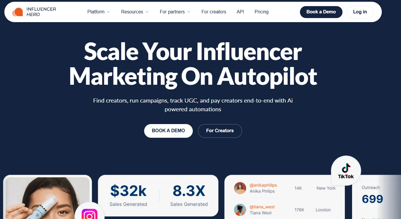 Aperçu d'Influencer Hero - article sur les alternatives à Saral