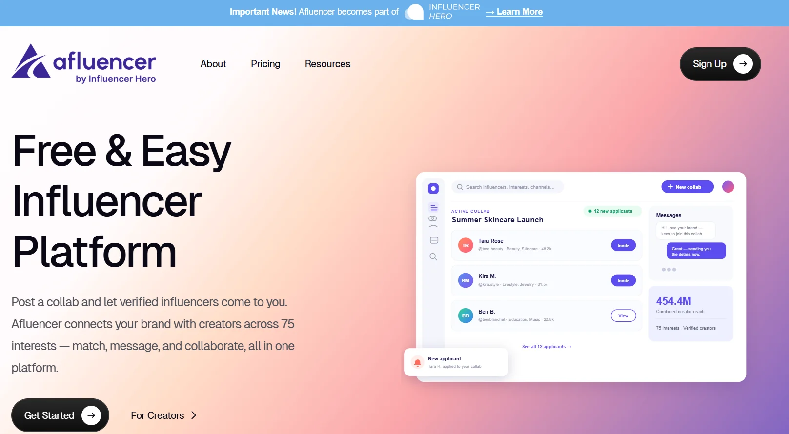 Afluencer genel bakışı - Afluencer alternatifleri