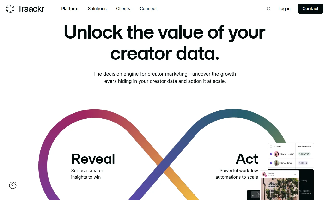 Aperçu de Traackr - article Saral Alternatives