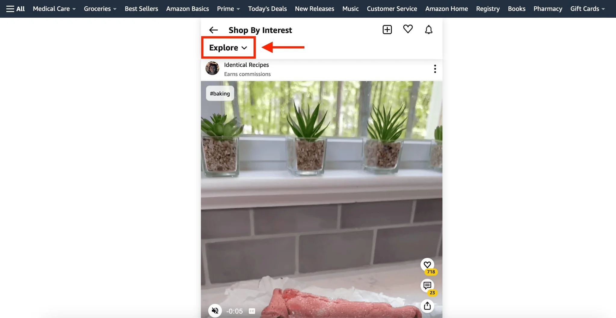Homepage di Amazon Finds
