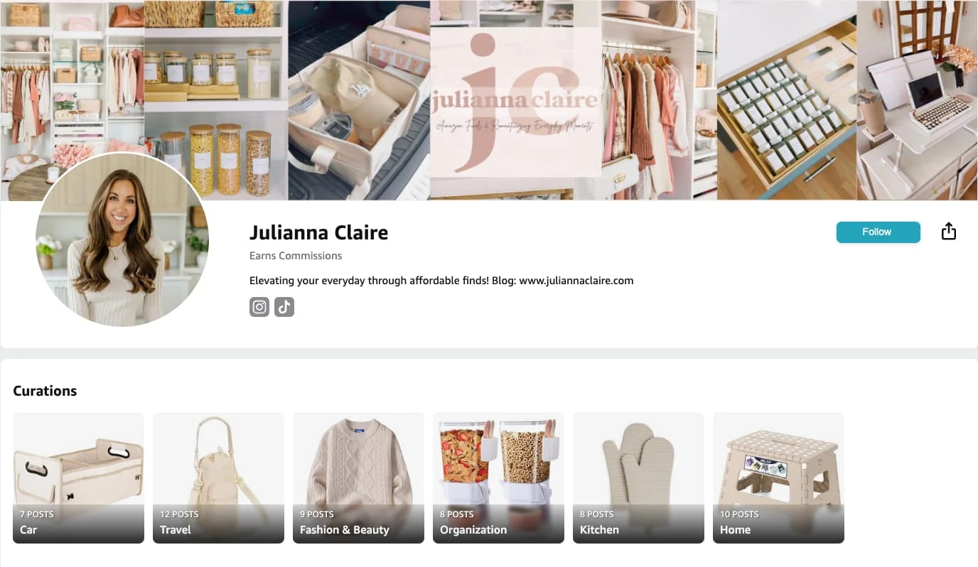 Julianna Claire Amazon Storefront