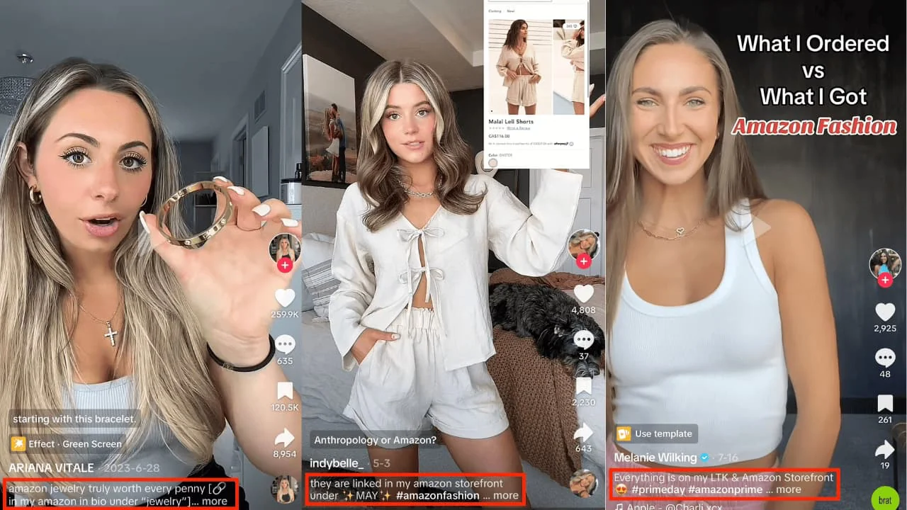 Esempio di Amazon Influencer Storefront