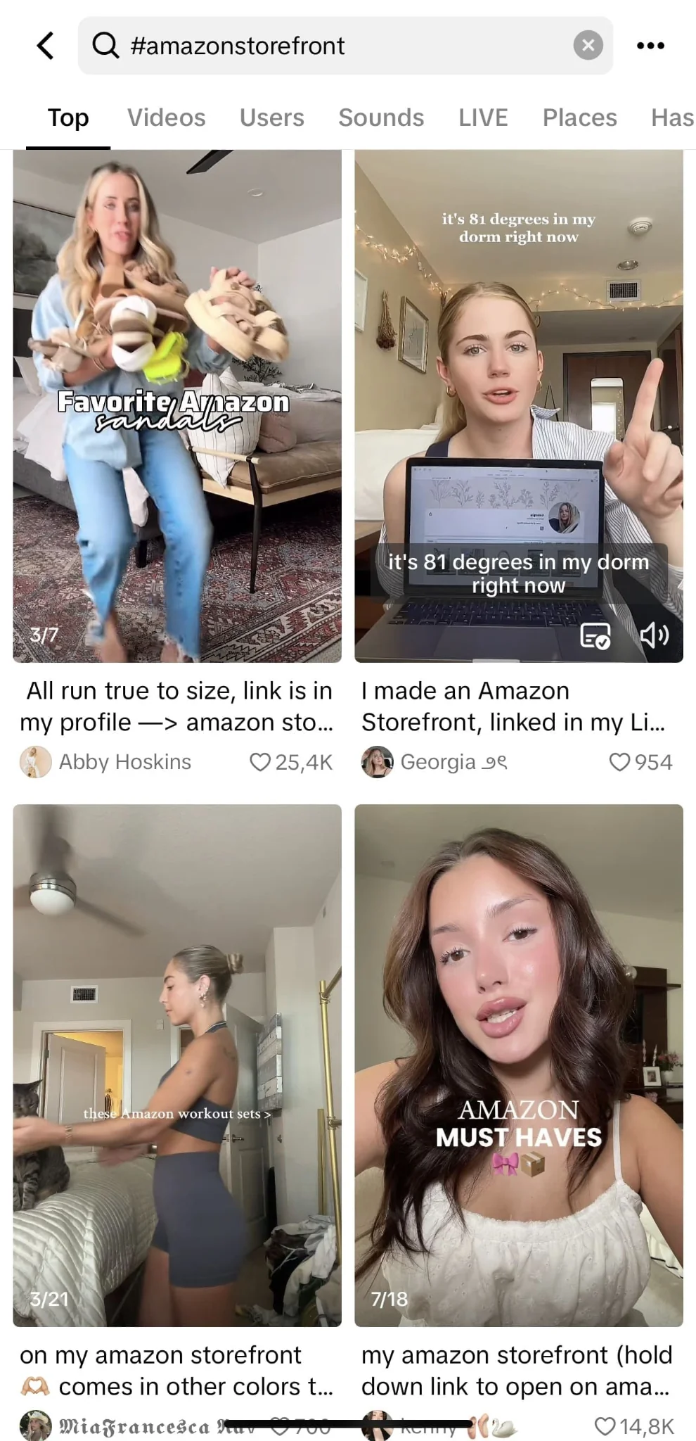 Risultati dell'hashtag #amazonstorefront su TikTok