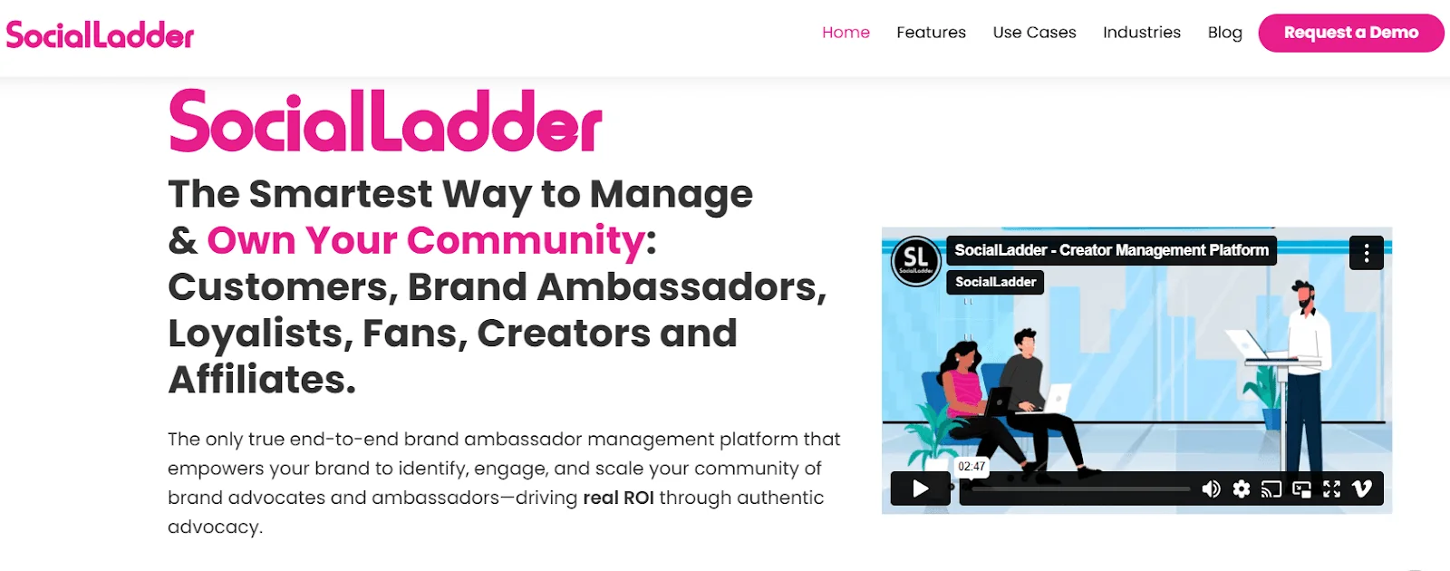 أداة اكتشاف المؤثرين SocialLadder