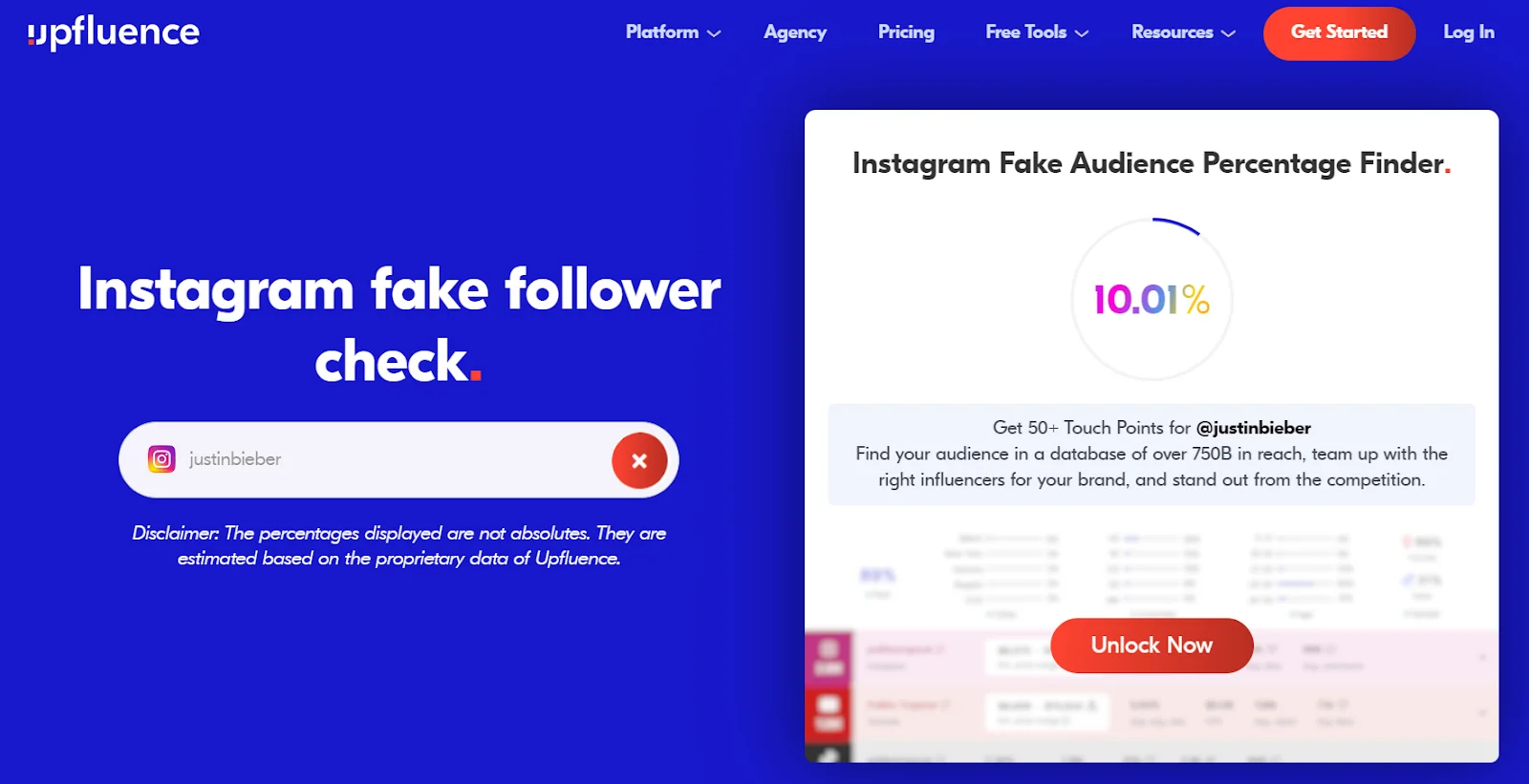 Upfluence Fake Follower Check Tool