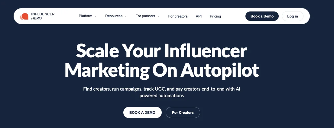 Influencer Hero Influencer Marketing Software for Online Stores