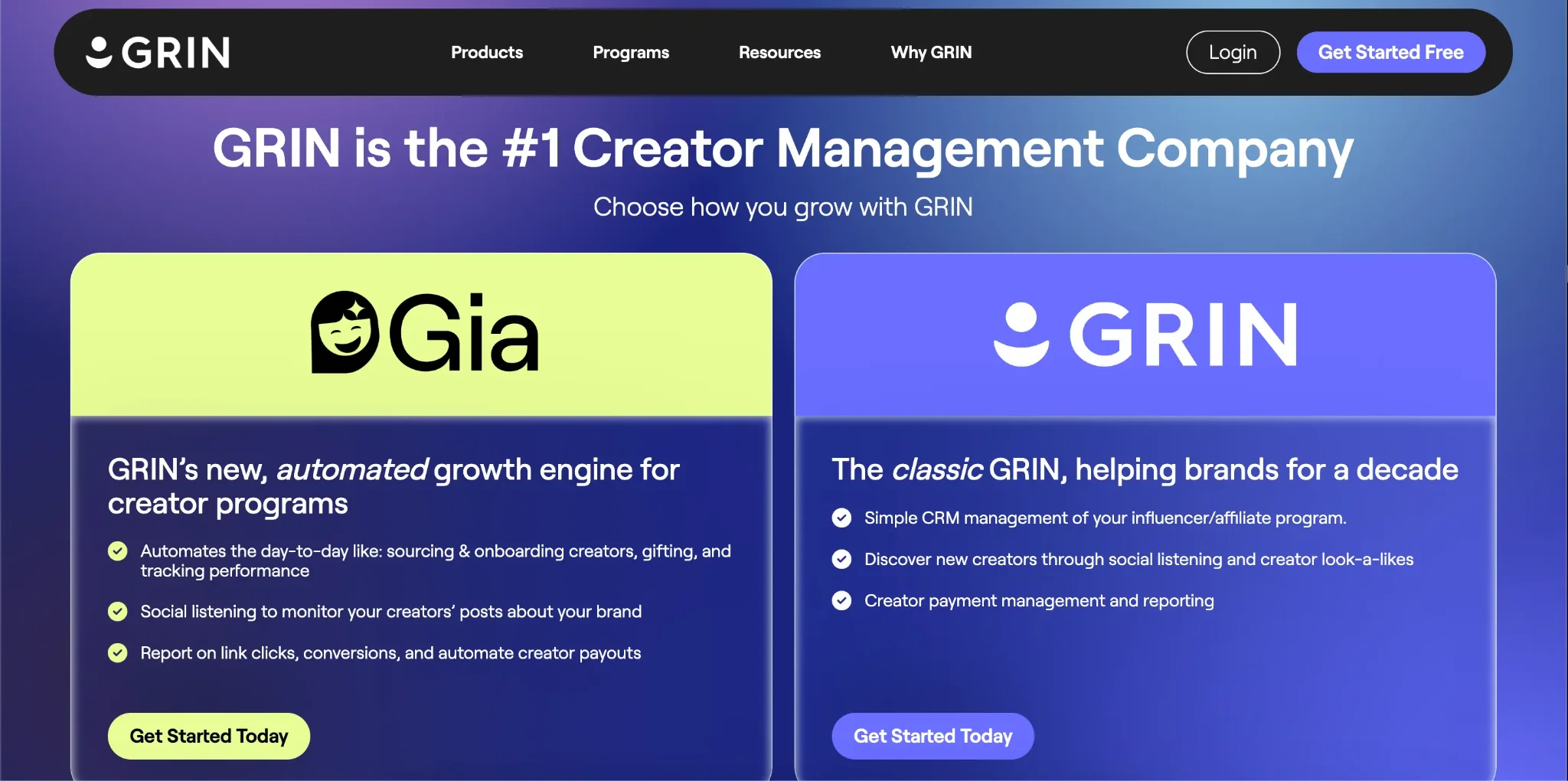 GRIN Influencer Marketing Software for Online Stores