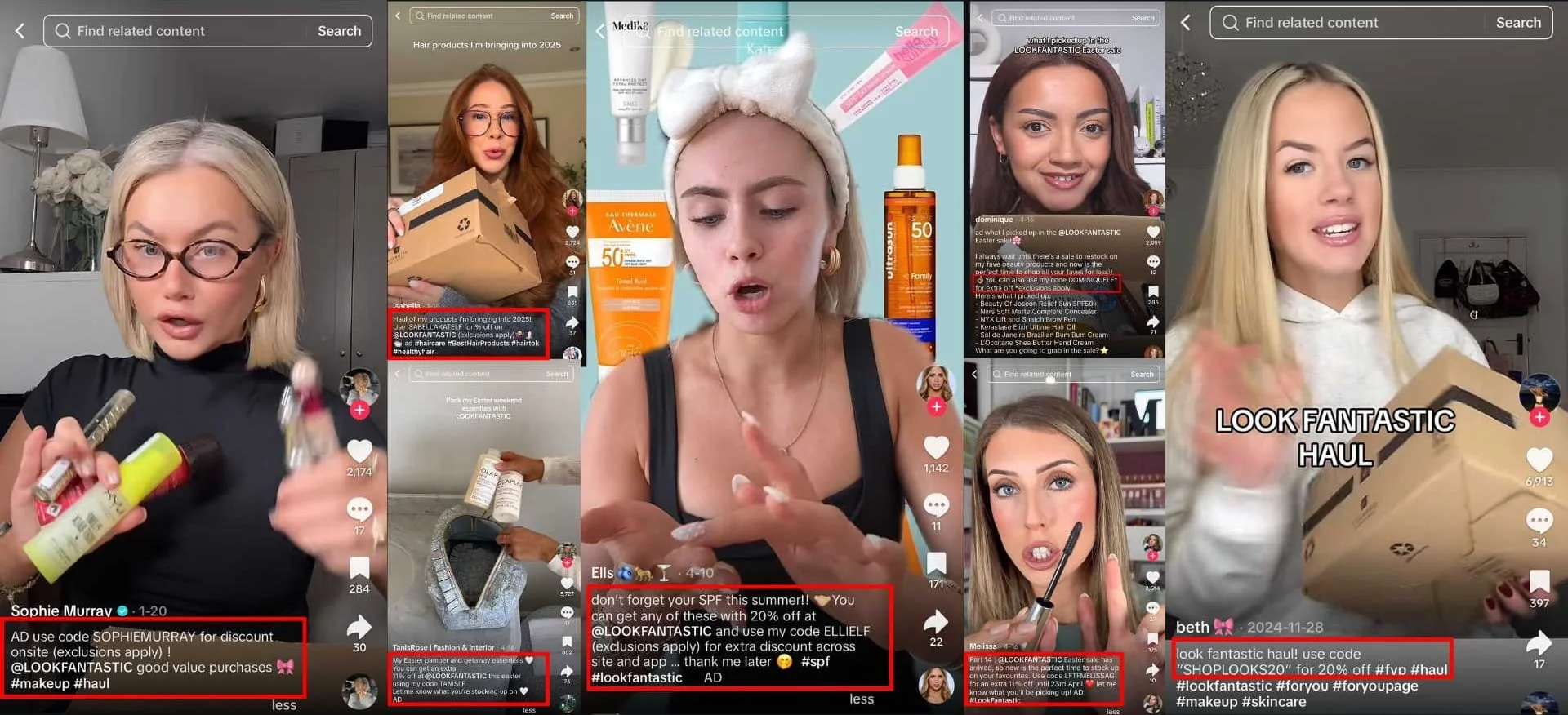 LOOKFANTASTIC Influencer Promo Codes & Affiliate Links