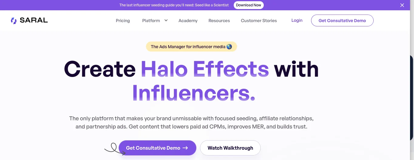 Plataforma de Análisis de Marketing de Influencers SARAL