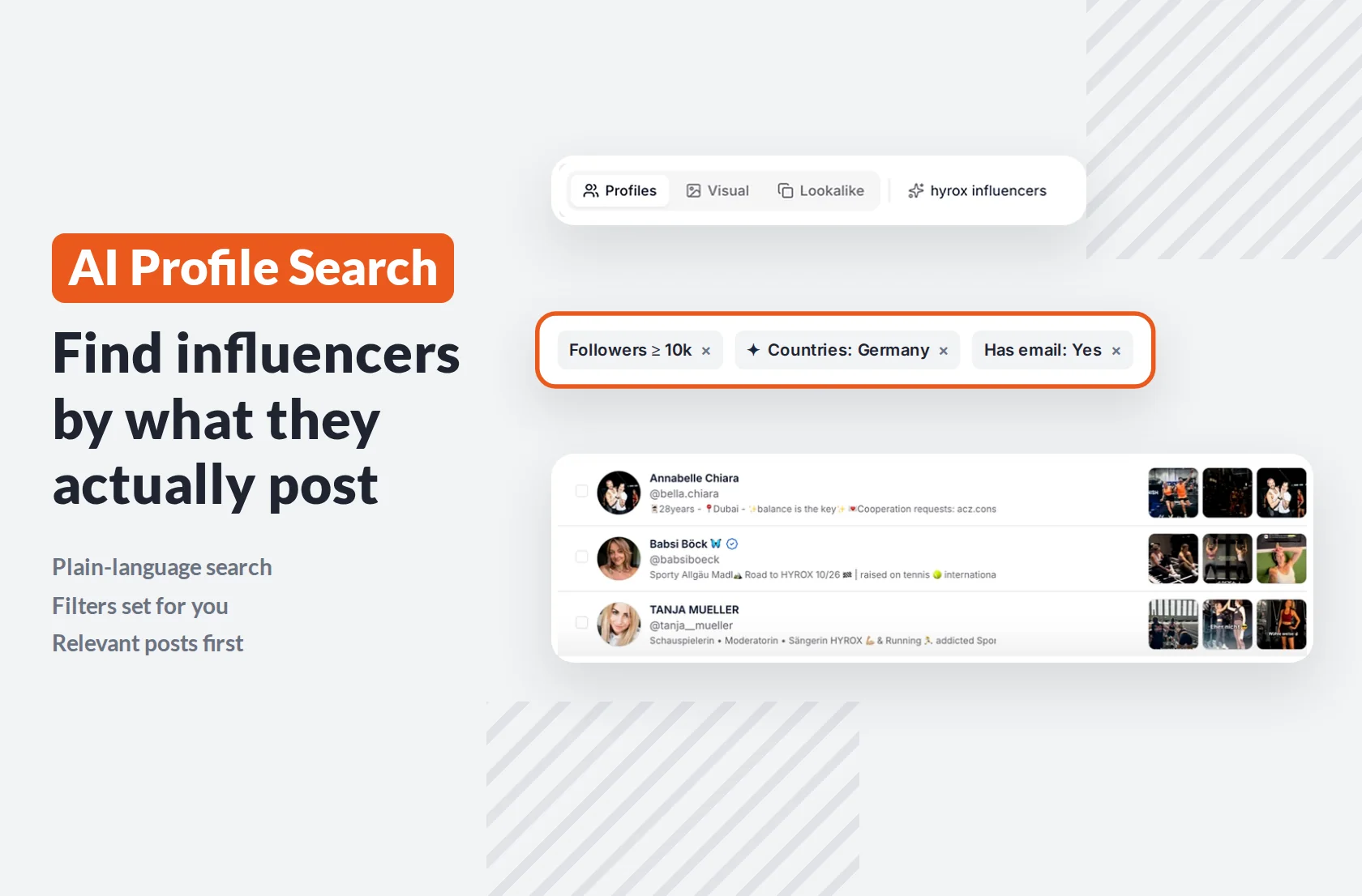 New AI Profile Search: Find Influencers by What They Actually Post