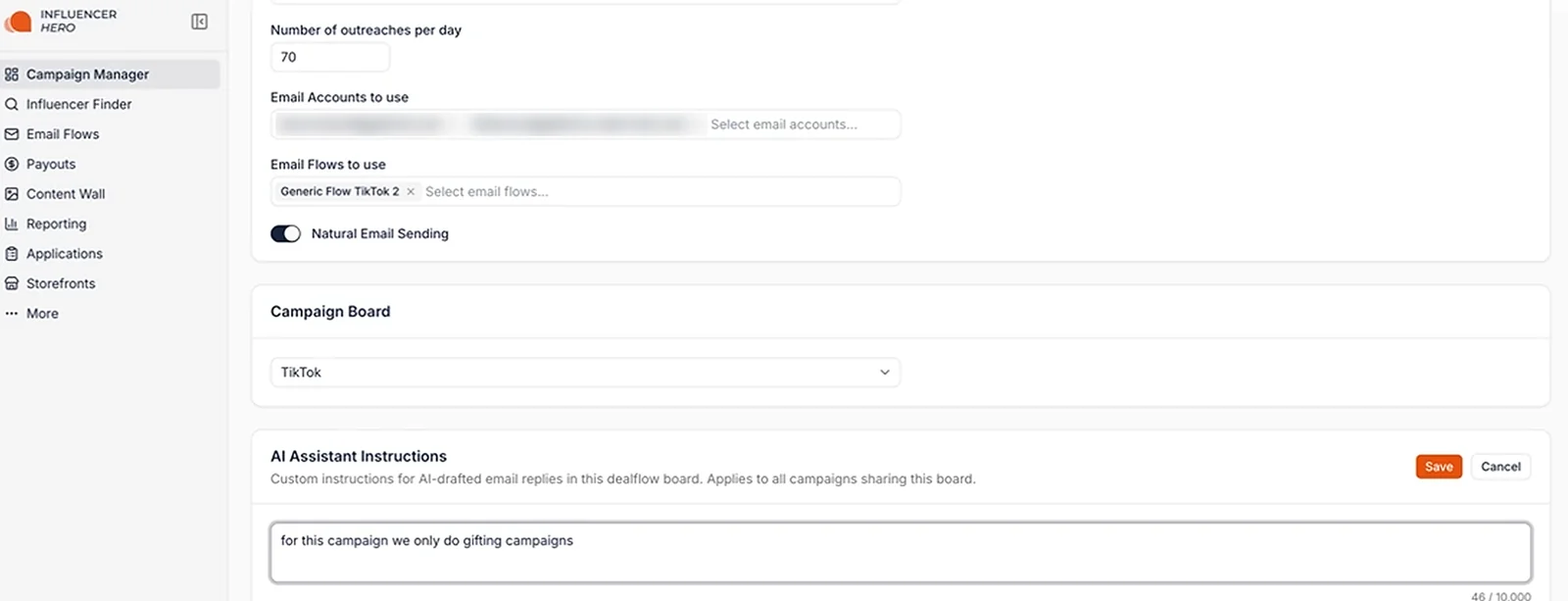 Istruzioni AI Assistant per la campagna