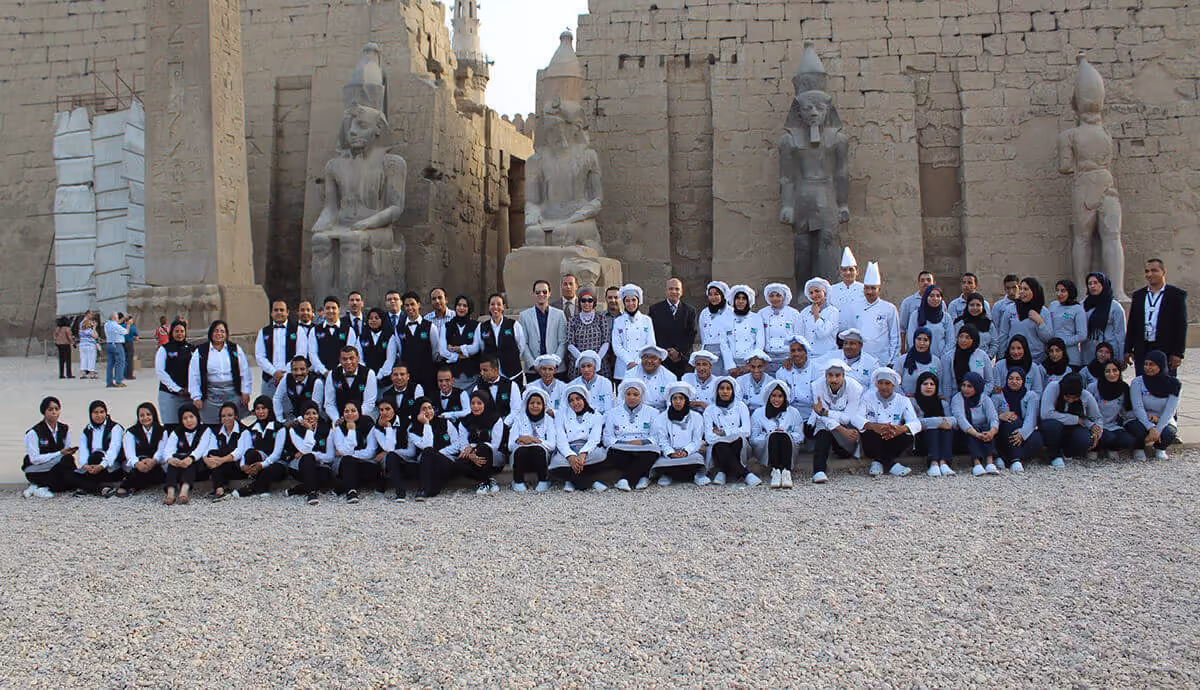 A group photo of employees