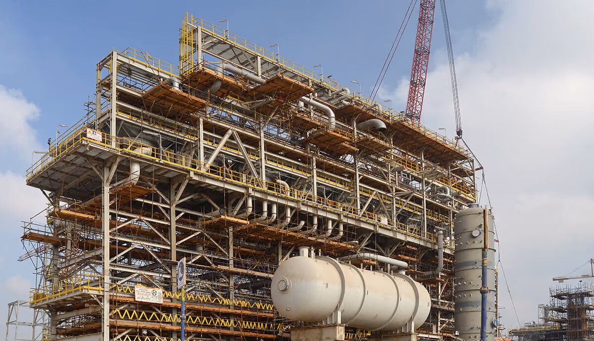 An under construction building