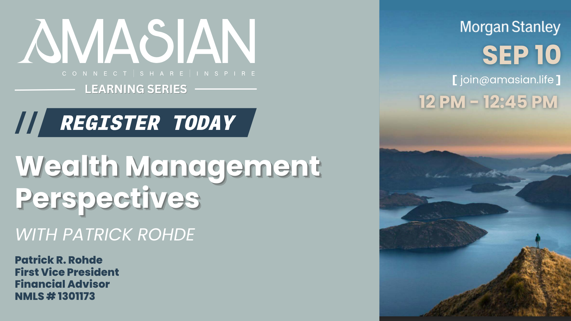 Wealth Management Perspectives with Patrick Rohde | AMASIAN September Learning Series
