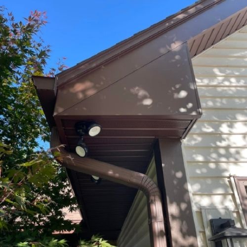 Completed siding and gutter project by Northrup's Roofing & Restoration in Milwaukee, Wisconsin.