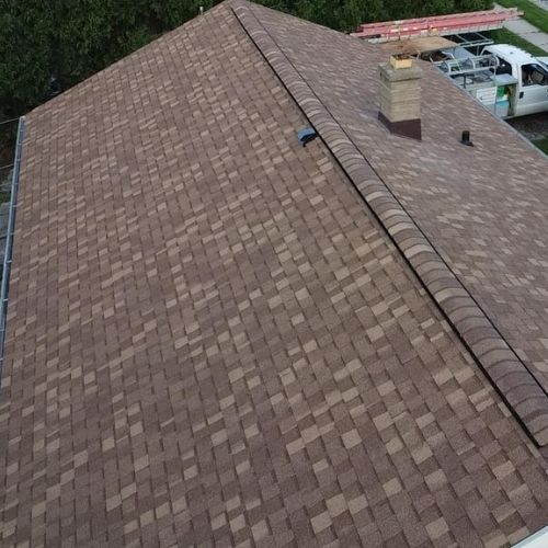 Completed asphalt roofing project by Northrup's Roofing & Restoration in Milwaukee, Wisconsin.