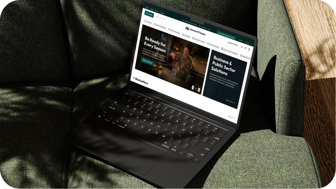 Brand website on a laptop