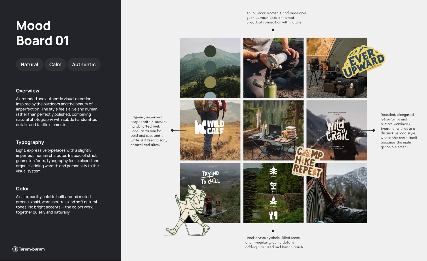 Mood board 01: natural, calm, authentic