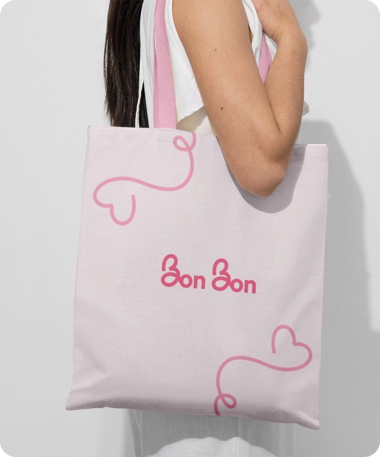 Bon Bon branded tote bag