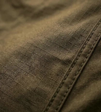 Khaki ripstop fabric
