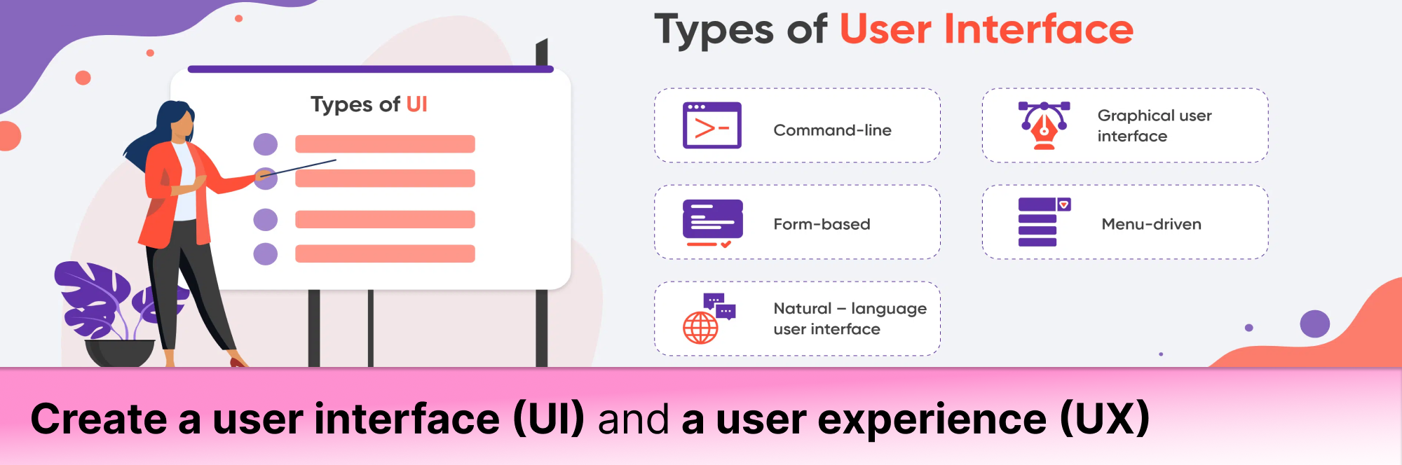 Create a user interface (UI) and a user experience (UX)