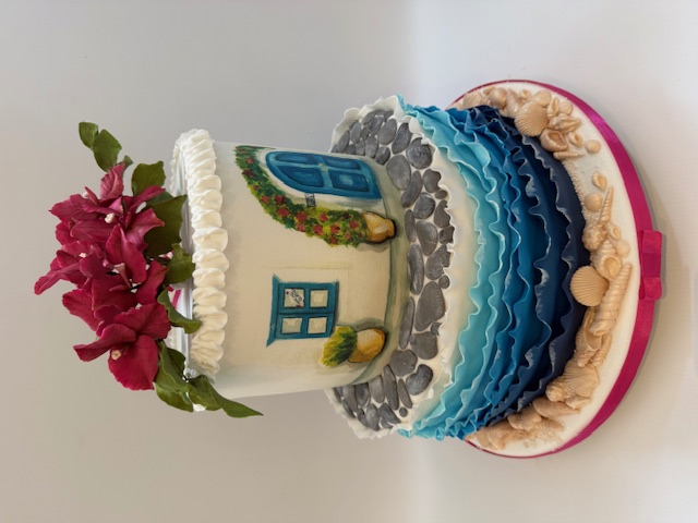 Perfect summer vibes with this greek inspired birthday cake.