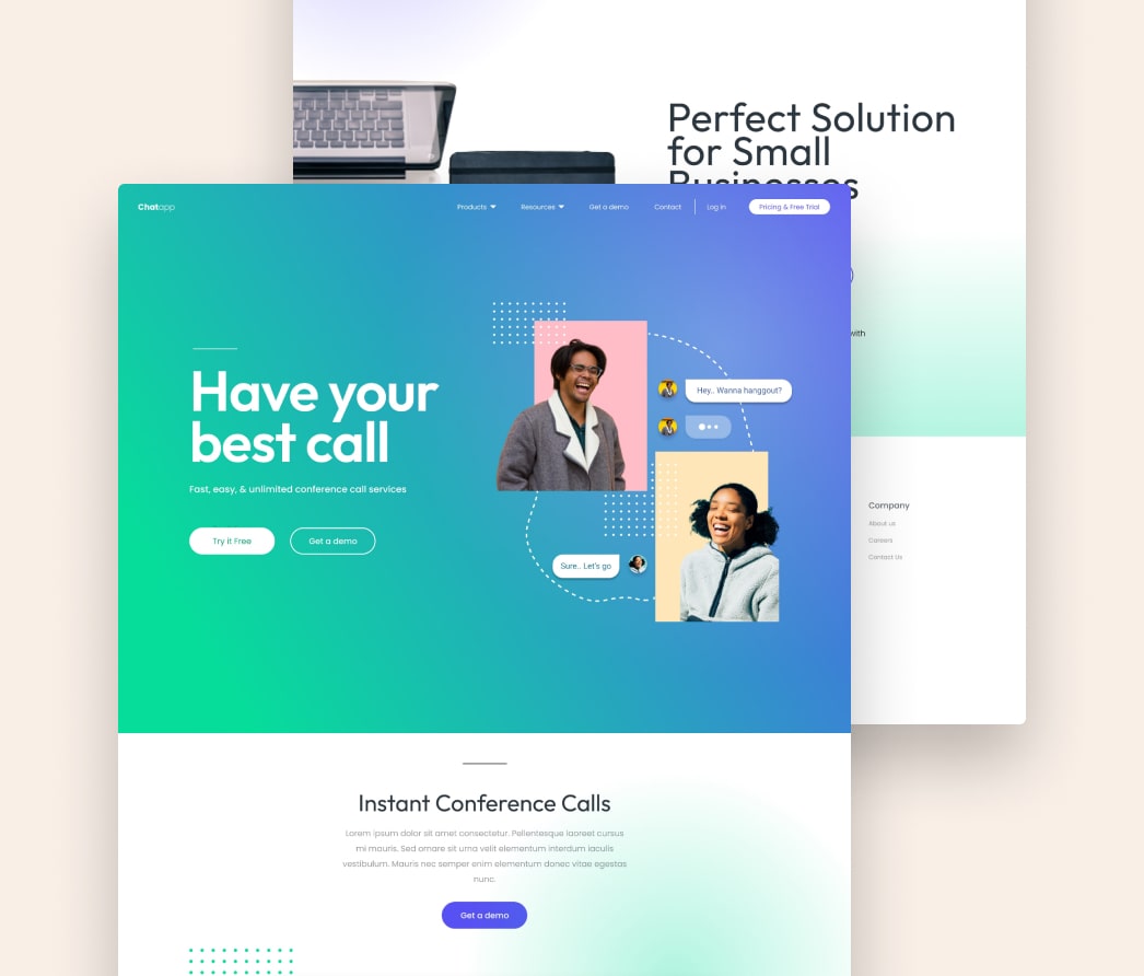 A mockup of a project