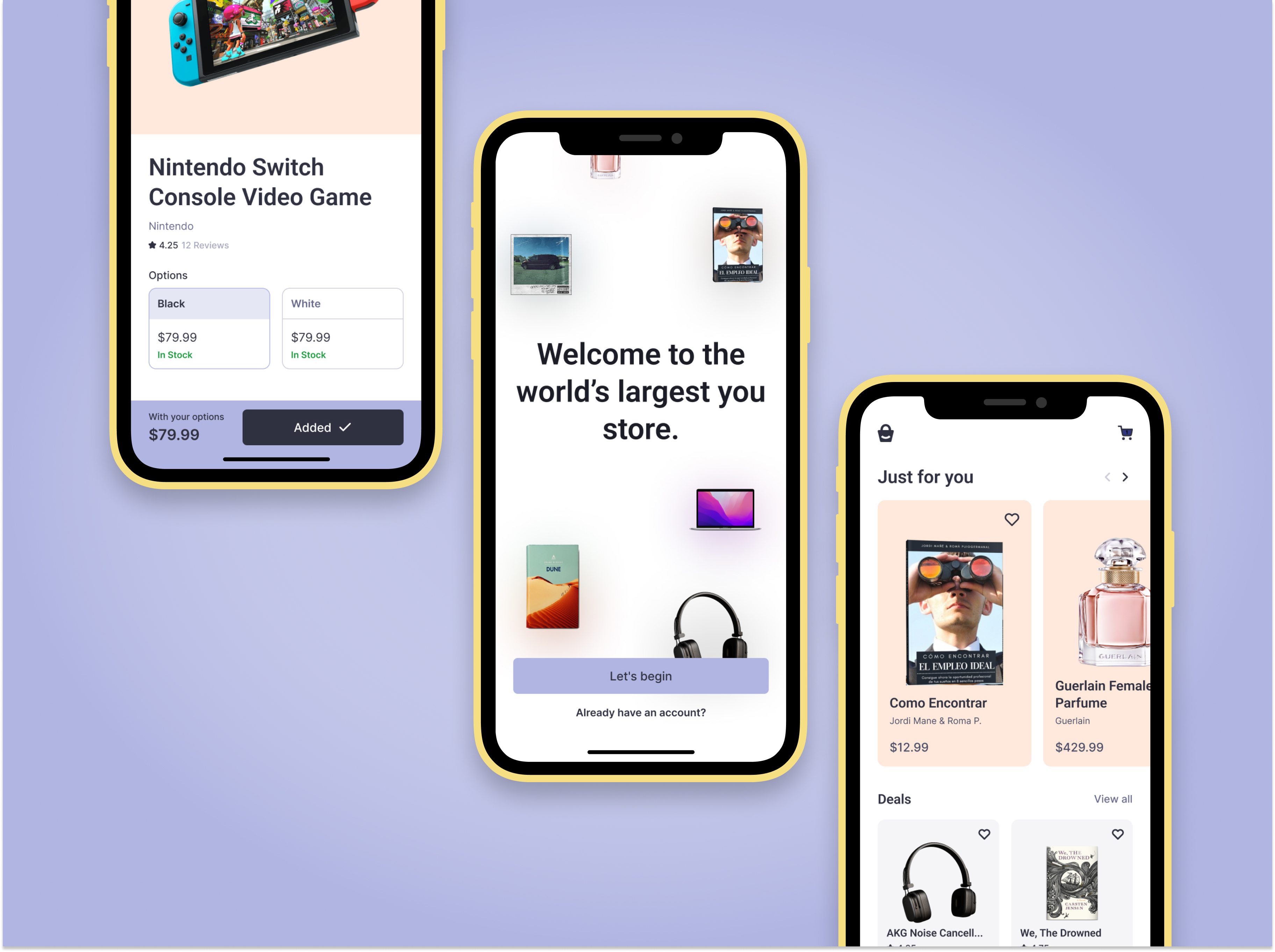 A mockup of a project