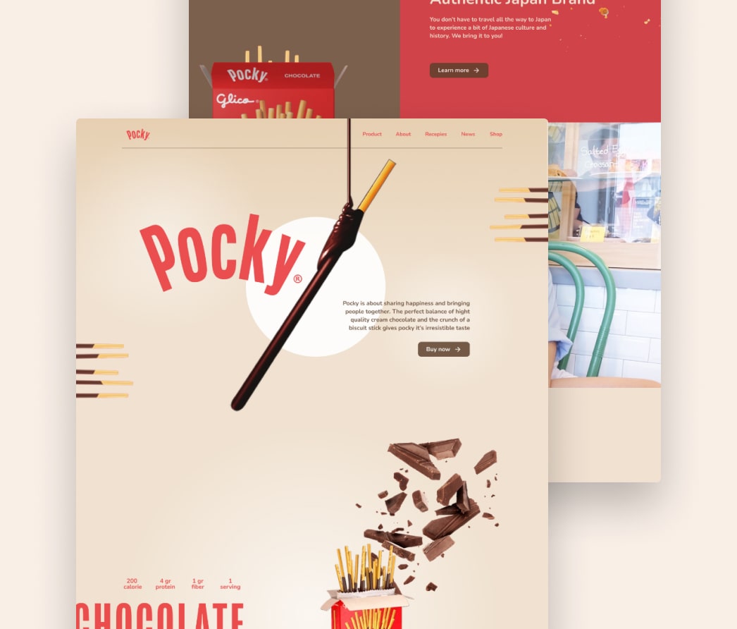 A mockup of a project