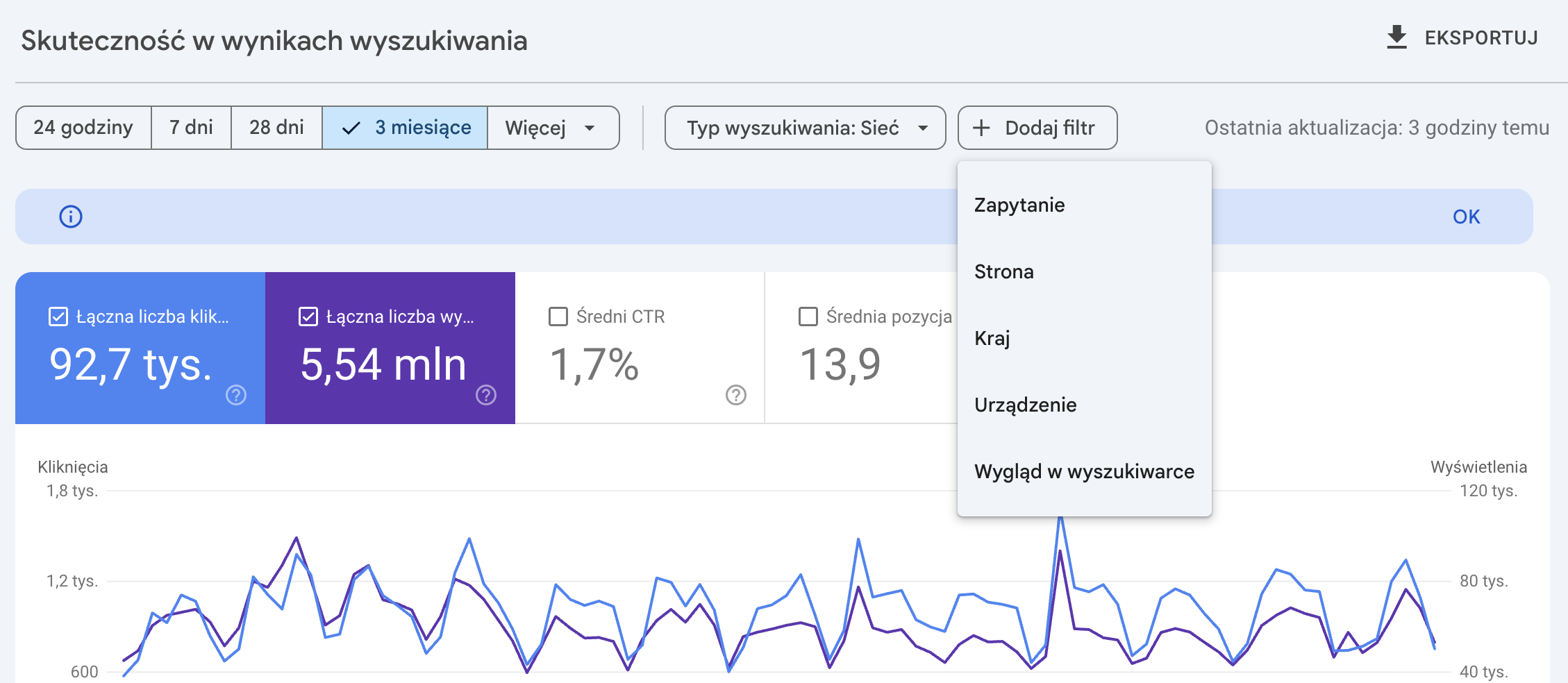 wynikach wyszukiwania