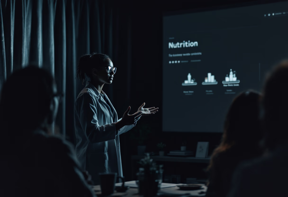 image of a teacher interacting with students using digital tools (for an edtech)