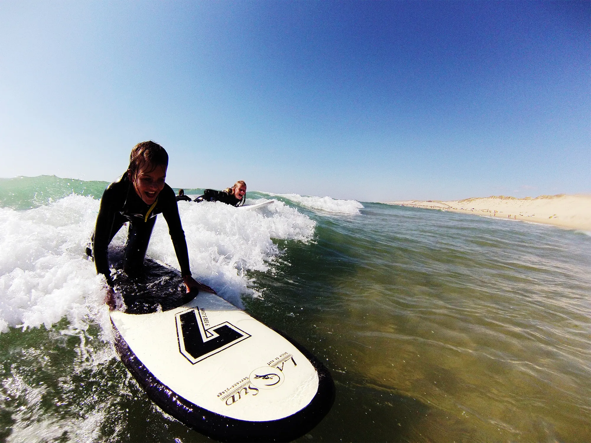 ivy and tess, surfing