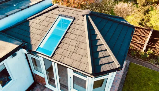 SupaLite SkyVista hybrid tiled roof with glass panel feature