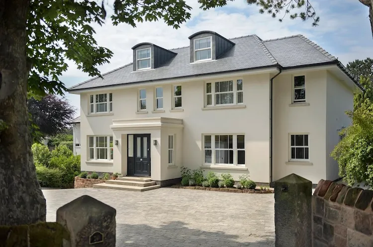 Georgian-style uPVC sash window with astragal bars