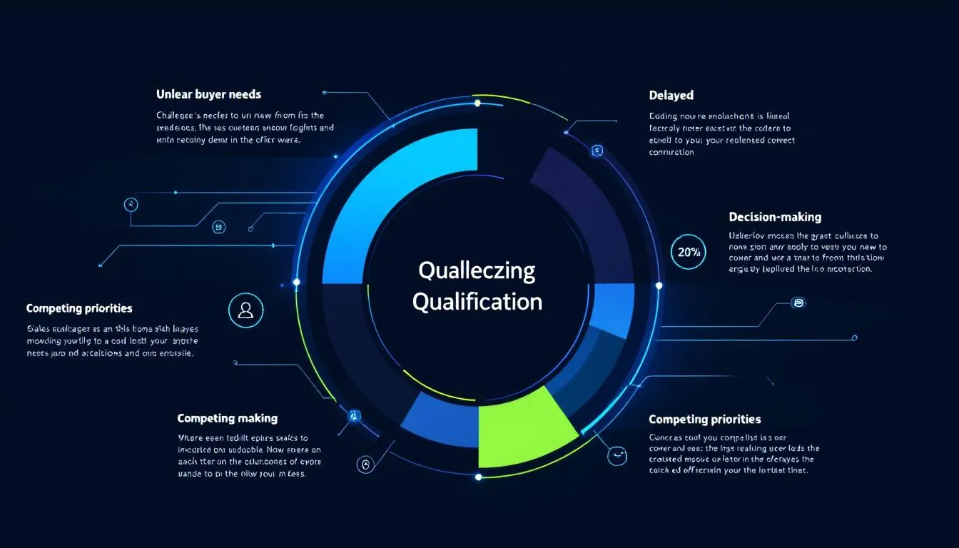 A visual representation of challenges in sales qualification.