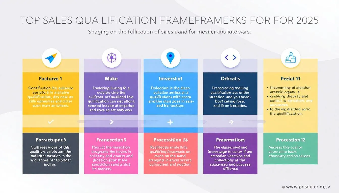 A graphical representation of the top sales qualification frameworks for 2025.