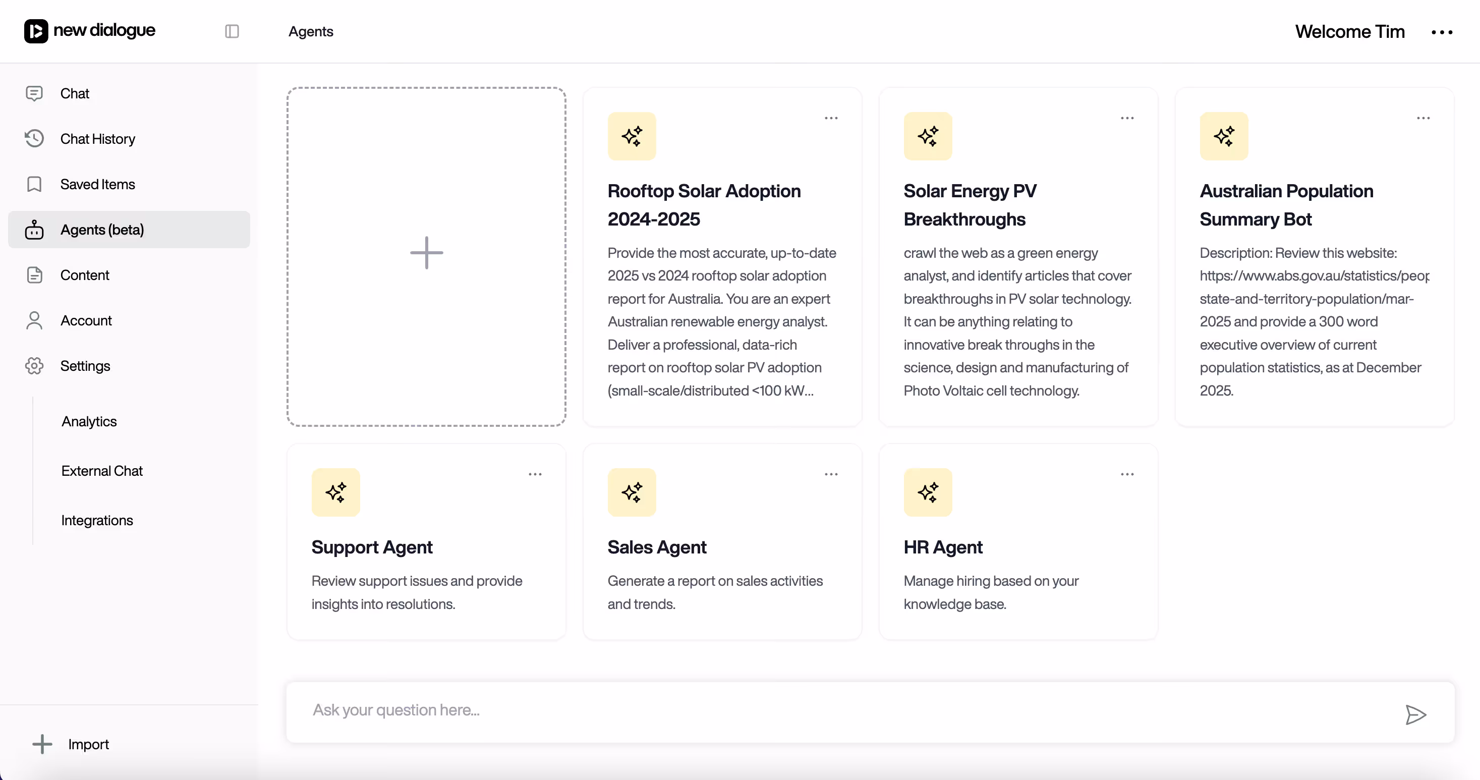 AI agents performing research, sending team updates, and managing contract workflows