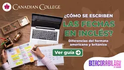 guía de cómo se escriben las fechas en inglés