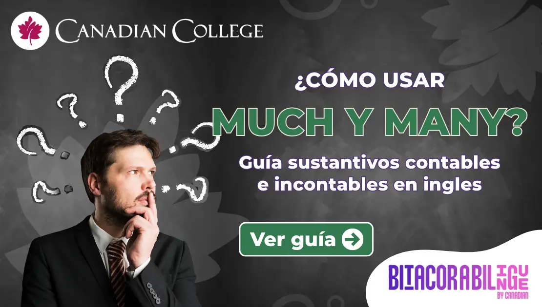 diferencia entre sustantivos contables e incontables en inglés, much y many con ejemplos