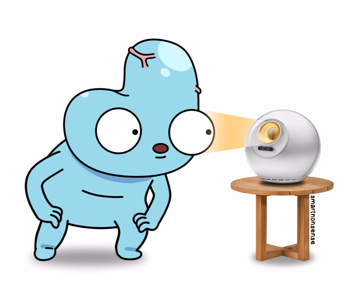 Derd looking at orb to take photo of eyes