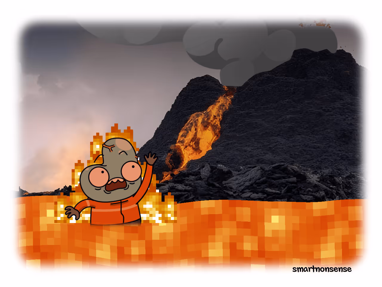 Drd soaked in lava