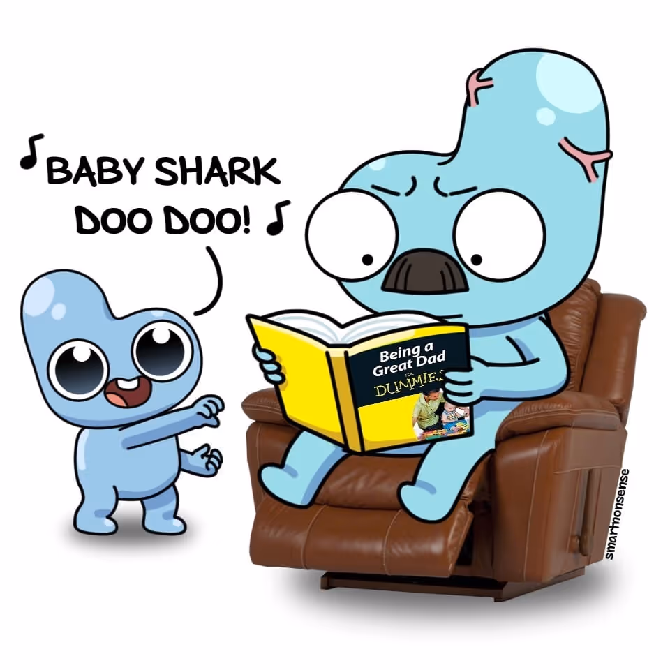 Baby derd singing to dad