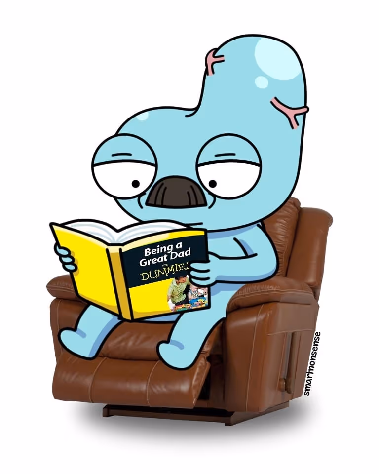 Derd dad reading book
